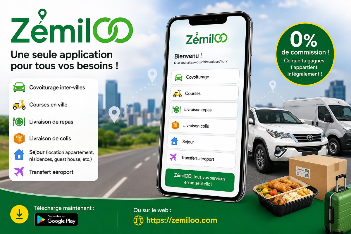 𝗭𝗲́𝗺𝗶𝗹𝗼𝗼: 𝘂𝗻𝗲 𝗻𝗼𝘂𝘃𝗲𝗹𝗹𝗲 𝗮𝗽𝗽𝗹𝗶𝗰𝗮𝘁𝗶𝗼𝗻 𝗯𝗲́𝗻𝗶𝗻𝗼𝗶𝘀𝗲 𝘃𝗲𝘂𝘁 𝗿𝗲́𝘃𝗼𝗹𝘂𝘁𝗶𝗼𝗻𝗻𝗲𝗿 𝗹𝗮 𝗺𝗼𝗯𝗶𝗹𝗶𝘁𝗲́ 𝗲𝘁 𝗹𝗲𝘀 𝘀𝗲𝗿𝘃𝗶𝗰𝗲𝘀 𝗮̀ 𝗹𝗮 𝗱𝗲𝗺𝗮𝗻𝗱𝗲